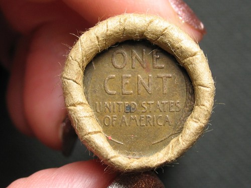 đ„ESTATE SALE COINS! PENNY ROLL 1909 VDB LINCOLN WHEAT CENT BOTH ENDSđ„ LOT 6x