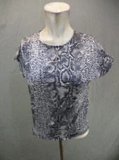 MALE POWER One Size Womens Multicolor Crew Neck Short Sleeve Stretch Top 762