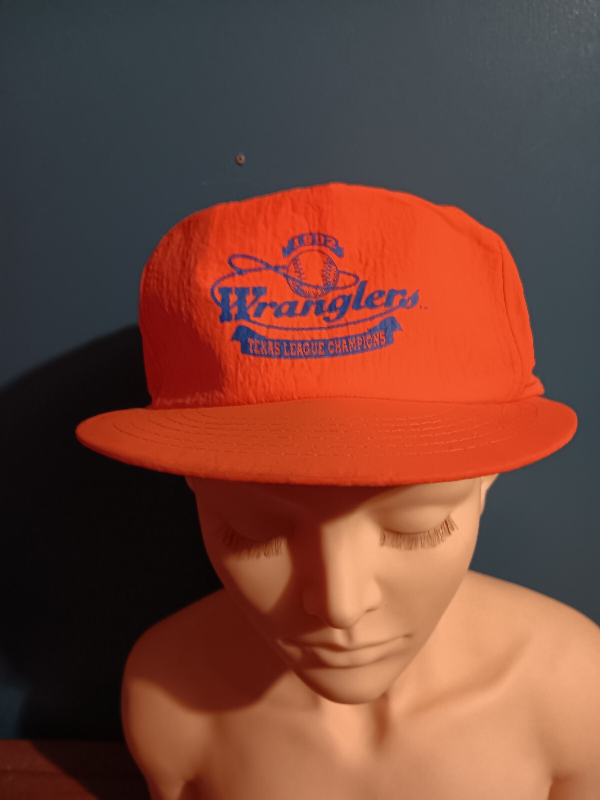 wranglers' baseball 1992 trucker hat ball cap Texas l… Gem