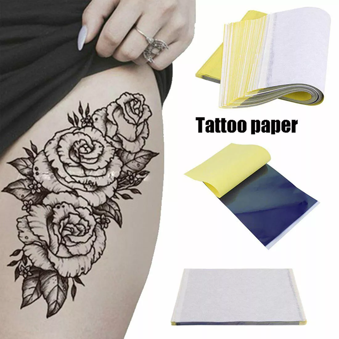 5-100Pcs Tattoo Stencil Transfer Paper Classic DIY Thermal Carbon