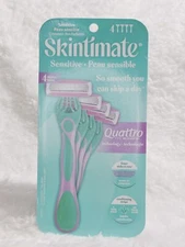 Skintimate Quattro Sensitive Disposable Razors 4 Blades 4 Pack