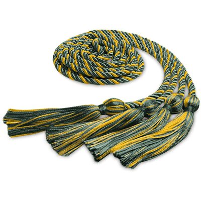 Double Honor Cord Two-Color Forest Green/Gold
