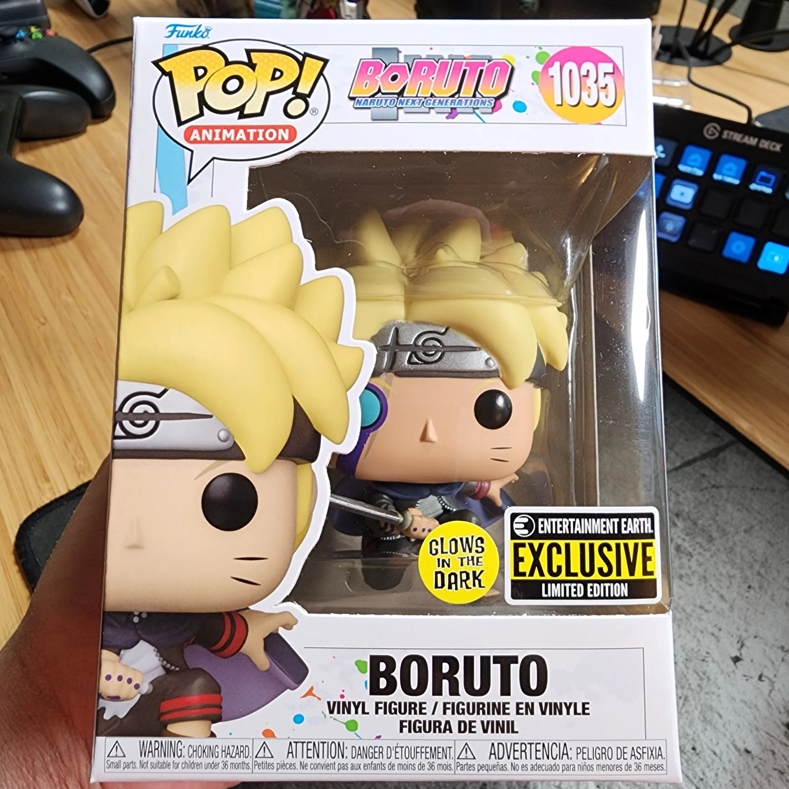 Boruto With Marks Glow-In-The-Dark Pop! Vinyl Figure - Entertainment Earth Exclu