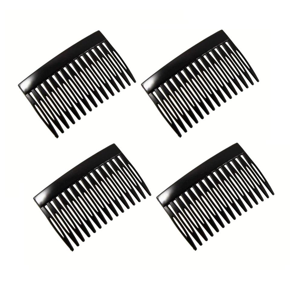 4pk Small Plastic Plain Hair Slide Combs 7cm. Ideal for Fascinators & Veils - Image 3 of 4
