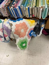 Handstitched 100 Cotton Flowergarden Quilt