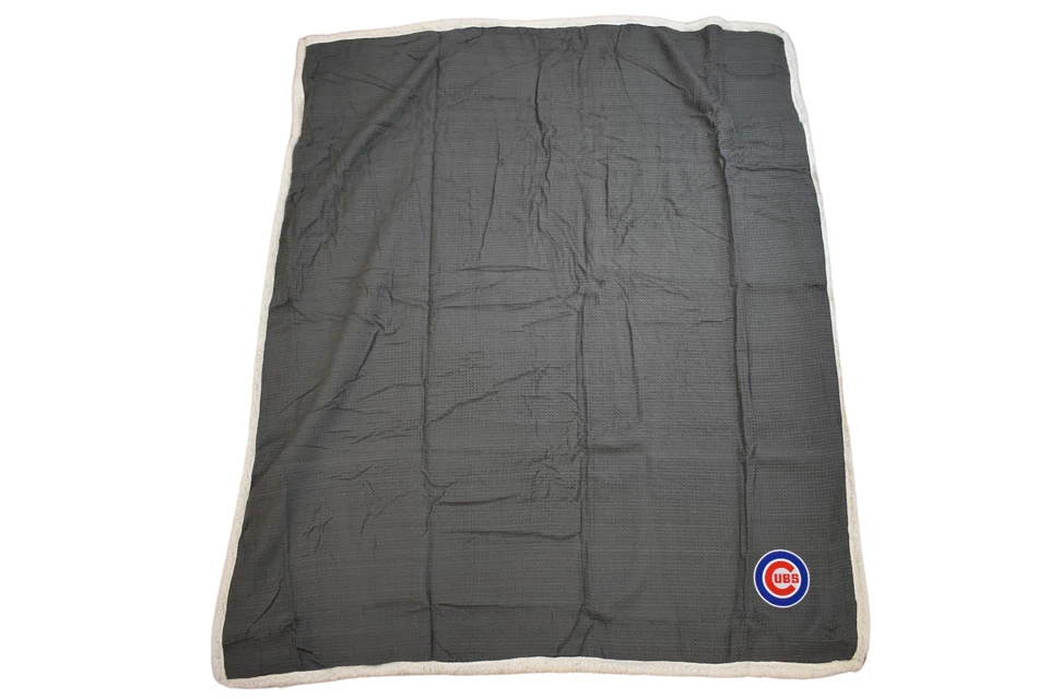 Northwest MLB Chicago Cubs Sutil Waffle Sherpa Manta Nueva 50" x 60" Foto 2 de 4