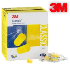 3M 312-1201 E-A-R Classic Disposable Yellow Foam Ear Plugs (Pick Total Pairs)