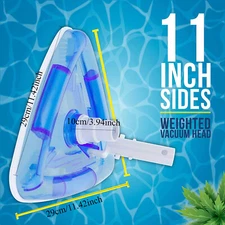 Triple-Suction Cleaning Brush - Connects to Hose for Pools & Floors | Powerful U