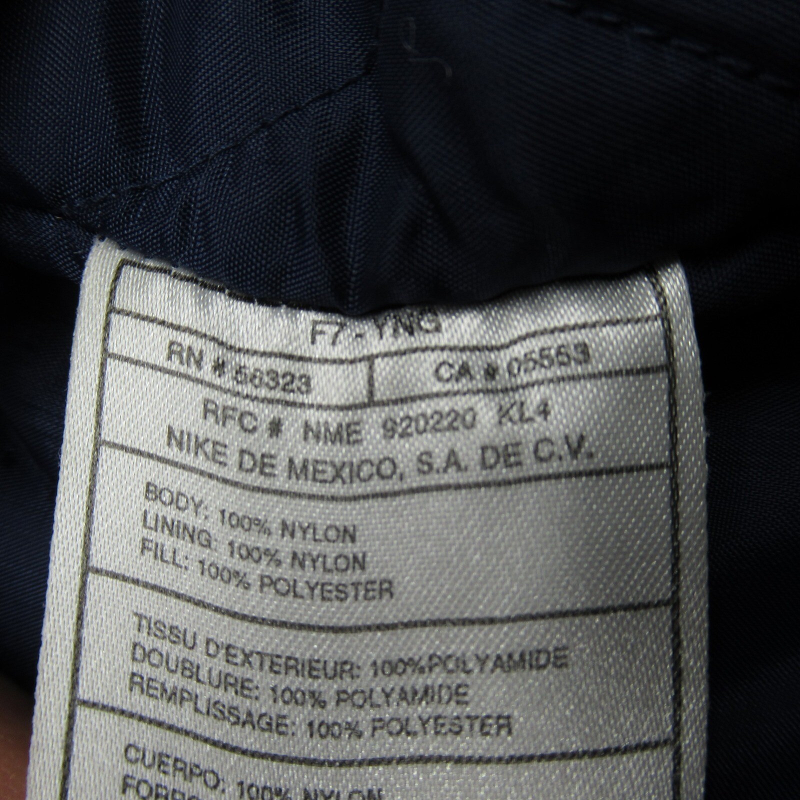 SACAI X NIKE Giacca vintage Denver Broncos uomo media Nike NFL Pro Line blu trapuntata foderata RARA