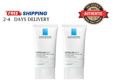 2 PACK La Roche-Posay Effaclar Mat Daily Moisturizer For Oily Skin 1.35oz Anti-S