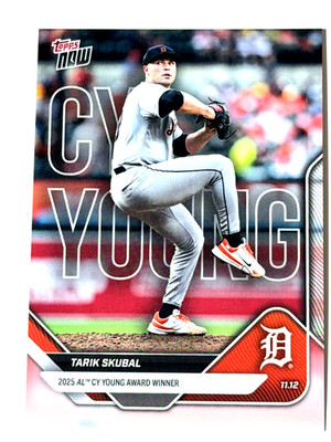 Tarik Skubal BACK-to-BACK Cy Young Winner 2025 MLB Topps NOW OS-5 SP
