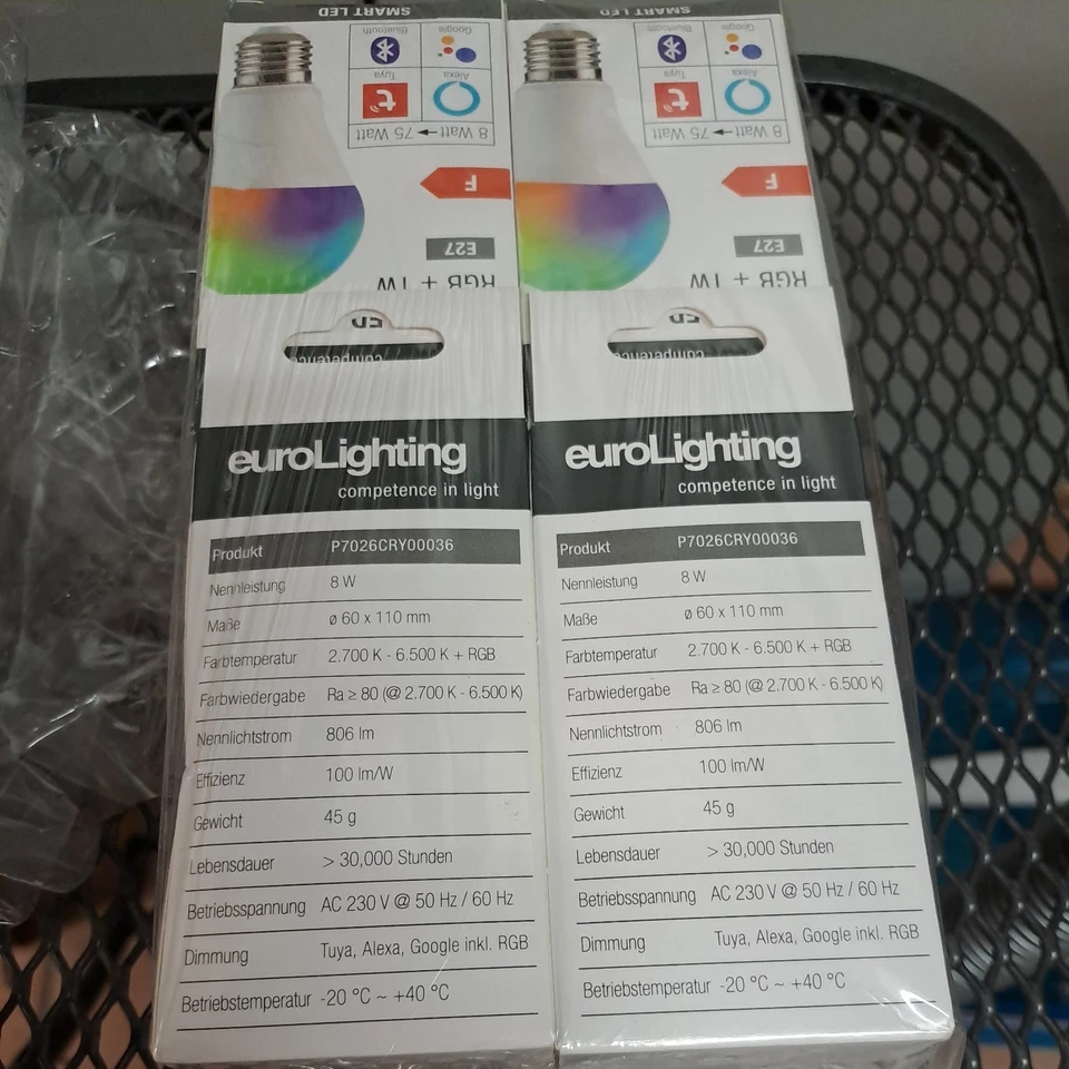 euroLighting Smart Glühbirne E27, WLAN LED Lampe, Alexa, Tuba, Google, Bluetooth - Bild 2 von 4