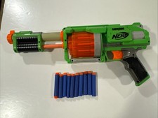 Nerf Dart Tag Fury Fire Blaster Gun Revolver Green Orange