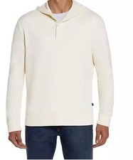 Gap Men's Henley Hoodie Size XL Cream MSRP 69