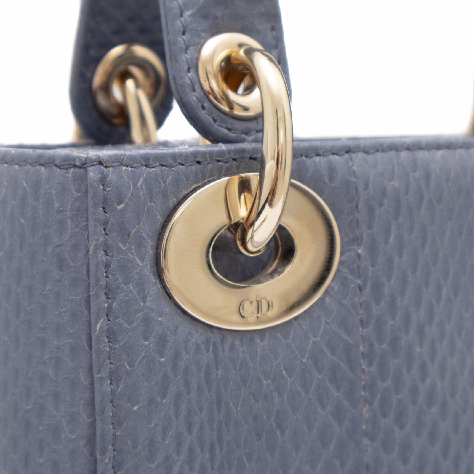 CHRISTIAN DIOR Python Snakeskin Mini Tote Lady Di… - image 14