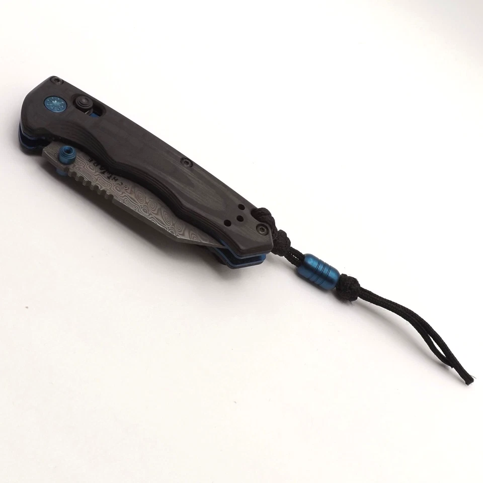 Benchmade Full Immunity Gold Class Carbon Fiber 290-241 Damascus Knife New - Image 4 of 4