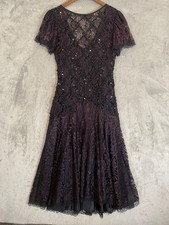 Vintage Shuet Young Dress 9-10 Purple Black Lace Sequin Fairygoth Whimsygoth 90s