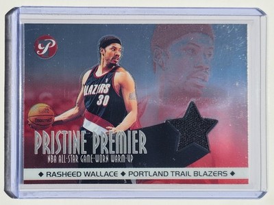 Rasheed Wallace Game Used Warm-Up 2001-02 Topps Pristine Premier  *Excellent*