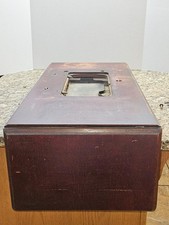1894 Antique Singer sewing machine treadle wood top with leaf