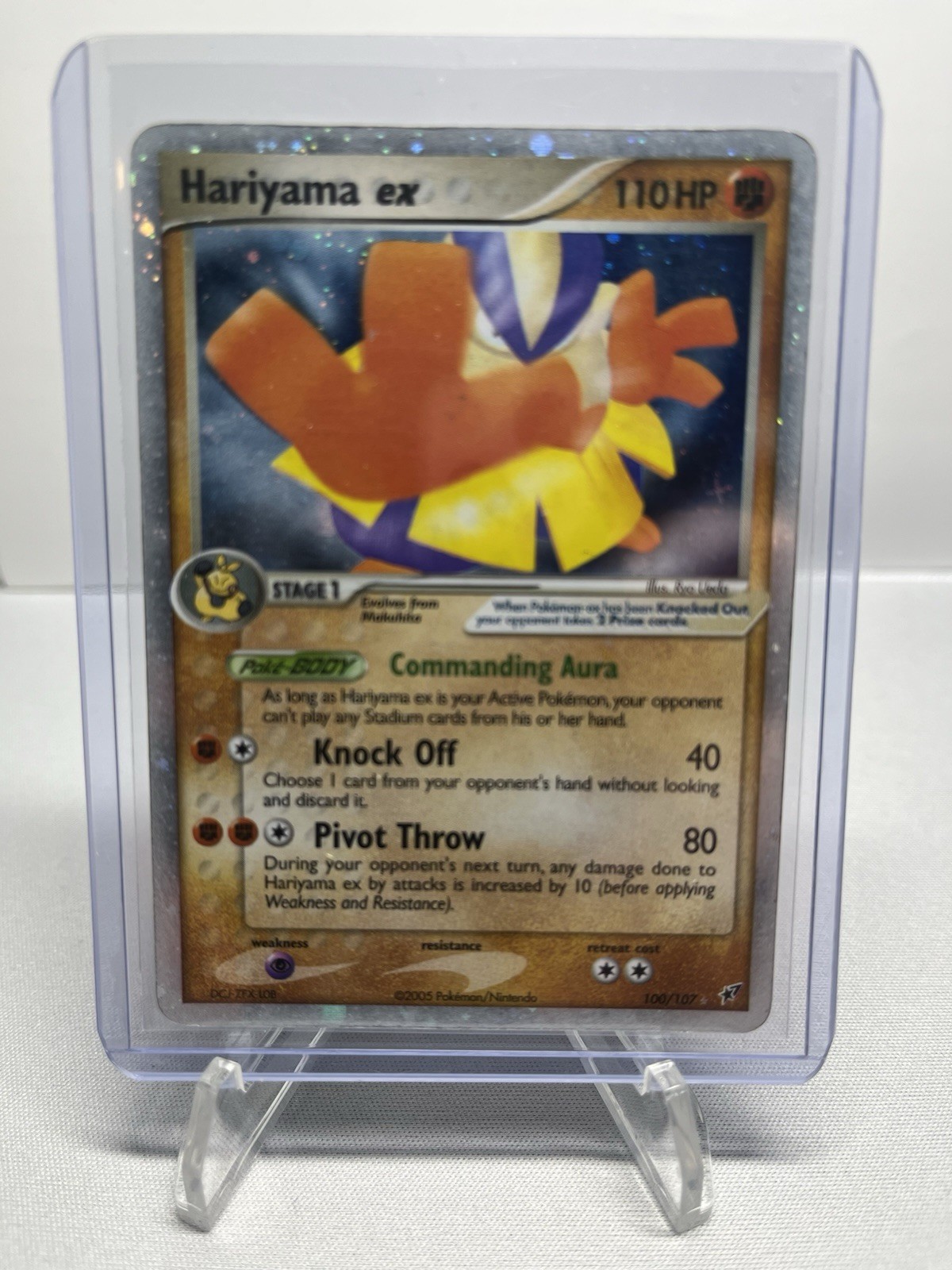 Pokémon Hariyama ex Ultra Rare Holo 100/107 EX Deoxys 110 HP Card