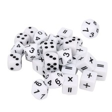 30-teiliges W&uuml;rfelset Aus Kunststoff Mit Schwarzen Buchstaben Gut Lesbar.