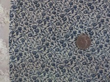 5137. NAVY FLORAL PRINT Craft, Quilting COTTON FABRIC - 44" x 2 yds.