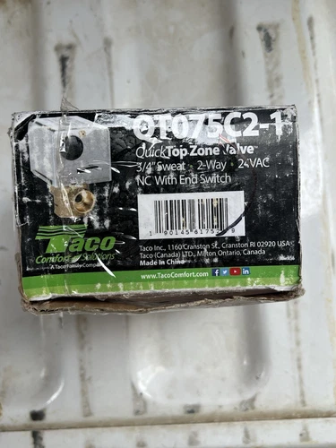 Taco 3/4 Sweat 2 Way 24 VAC Zone Valve
