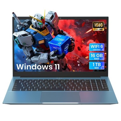 SGIN 15.6'' FHD Laptop, Intel i3-10100Y, 16GB RAM, 1TB SSD, 3.90 Ghz，Win 11, WiFi