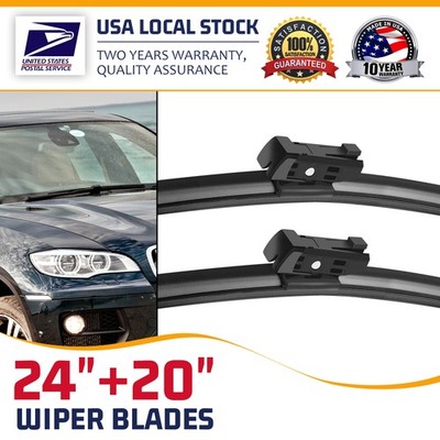 20''+24'' One Set Windshield Wiper Blades Driver & Passenger Side Top Lock