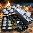 Round Large Ice Ball Maker Silicone Ice Cube Tray for Whisky Cocktails Bourbon