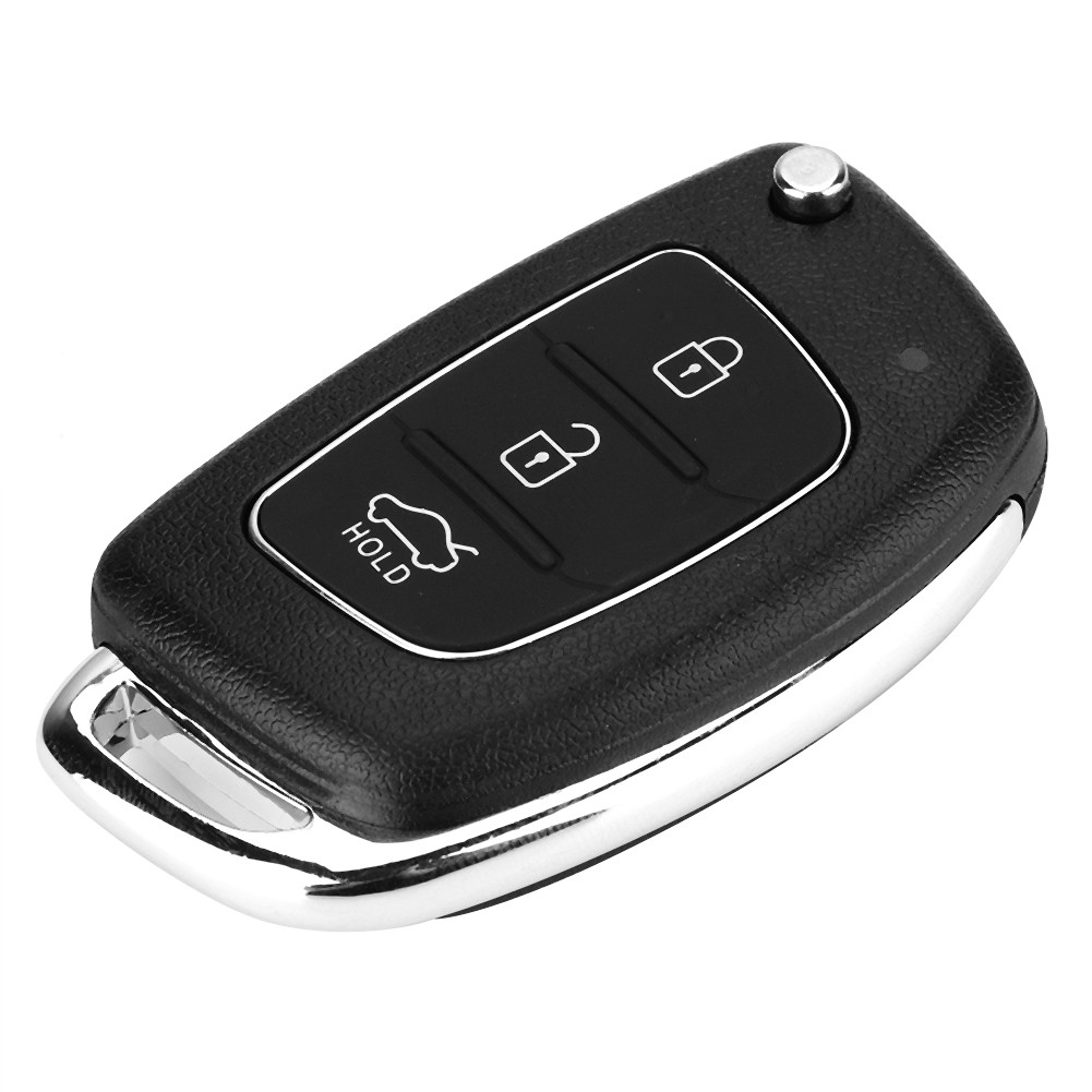 Flip 3 Button Remote Key Fob Case For Santa Fe (ix45) 2013-2014 Trending