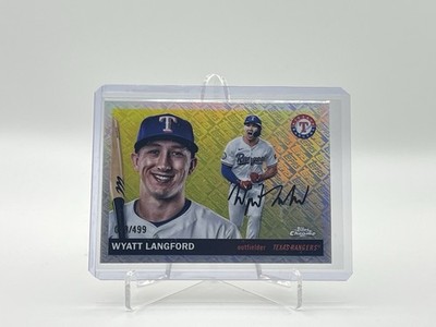 Wyatt Langford 2025 Topps Chrome Platinum #142 Topps /499
