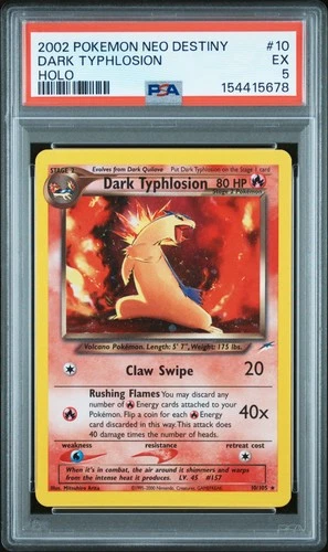 2002 POKEMON NEO DESTINY #10 DARK TYPHLOSION-HOLO PSA 5