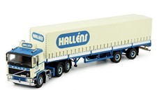 TEKNO,VOLVO F12 6x2 with tarpaulin trailer 2 Axles HALLENS, 1/50, TEK83989