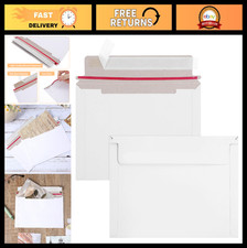 100 Pack Self-Seal Rigid Mailers 6.5x4.5" White Cardboard Envelopes for Photos,