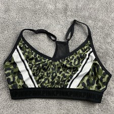 Victoria's Secret PINK Sports Bra Large Black Animal Print Ultimate