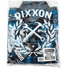 DIXXON Flannel x Parkway Drive Men's XL Deep Blue Collab Band Plaid Button Shirt