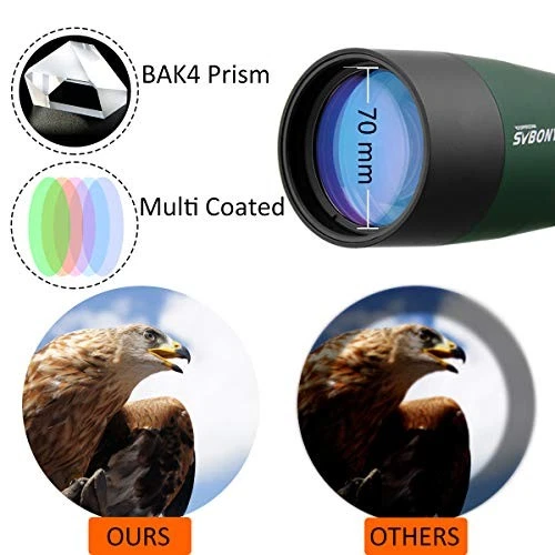 SV28 Spotting Scope with Tripod Phone Adapter 25-75X70, HD Zoom BAK4 - Image 2 of 4