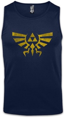 Triforce Vintage Logo Herren Tank Top Shirt Legend Link Symbol Zelda Game Sign