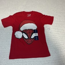 Marvel Spidey Clause shirt Boys XS 4-5 Red Short Sleeve Spider-Man Christmas NEW