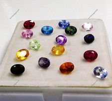 16 Pcs Natural Mix Color Sapphire 7x5 mm CERTIFIED Loose Gemstone Lot Oval Cut