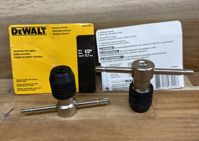 2-Dewalt Universal Fitment Adjustable Tap Handle 1/2'' DWA142TH - Ys10