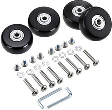 45Mm X 18Mm Luggage Suitcase Replacement Wheels, Rubber Swivel C