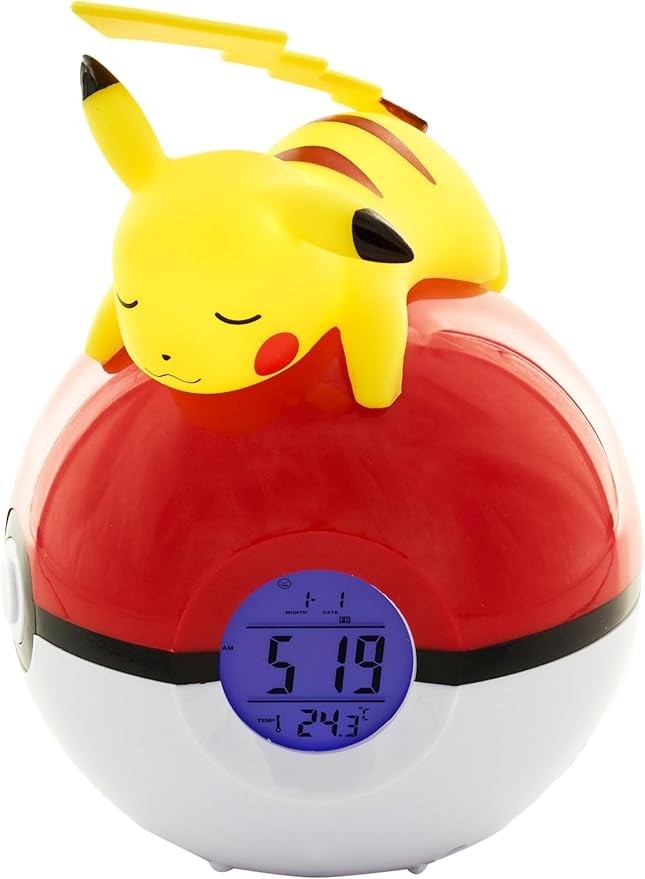 Pok&eacute;mon Pikachu Light-Up Radio Alarm Clock NEW/SEALED