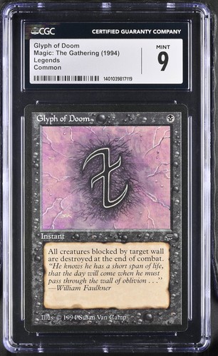 GLYPH OF DOOM Legends CGC 9 Vintage MTG [Nostalgium]