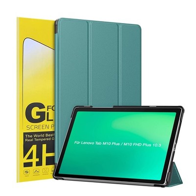 Tablethülle für Lenovo Tab M10 Plus FHD Plus 10.3 2020 Hülle Cover Türkis Folie