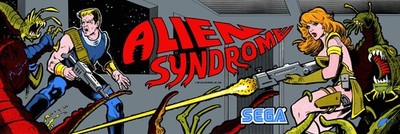 Alien Syndrome Arcade Marquee For Header/Backlit Sign