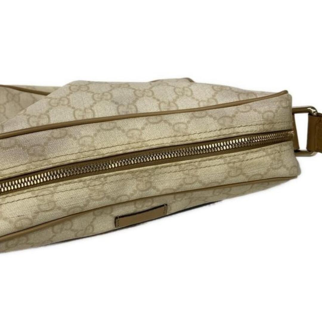 GUCCI GG Plus GG Supreme Shoulder Bag Ivory Beige Leather Used thumbnail 9