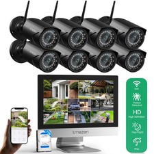 3MP 10CH 12 Monitor Wireless Security Camera ...