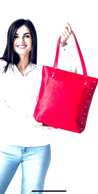 $48 OLD NAVY DARK RED REVERSIBLE FROM FAUX LEATHER TO FAUX SUEDE LARGE TOTE BAG